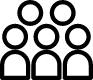 Pictogramme de 5 personnes