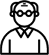 Pictogramme d'un homme âgé
